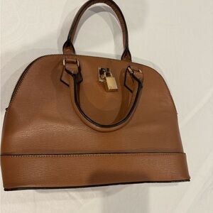 Aldo Brown Satchel with Gold Lock